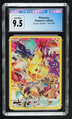 Secret - Pikachu Pokemon Sword & Shield Crown Zenith CGC 9.5 Gem Mint - Image 1