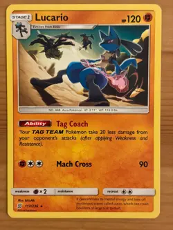 Lucario 117/236 Regular Rare LP - Unified Minds 2019 - Pokemon TCG - Image 1