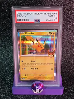 PSA 10 Pikachu #062 2023 Pokemon Trick or Trade - Image 1