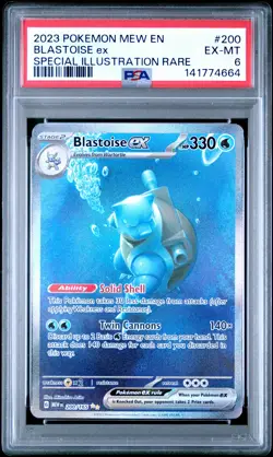2023 POKEMON MEW EN-151 SPECIAL ILLUSTRATION RARE #200 BLASTOISE EX PSA 6 - Image 1