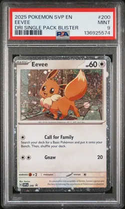 5574 Eevee 2025 Pokemon SV Destined Rivals Promo - SVP EN #200 PSA 9 - Image 1
