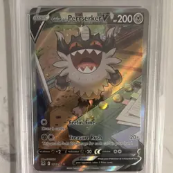 Pokemon Galarian Perrserker V Full Art Lost Origin 184/196 PSA 10 Ultra Rare - Image 3
