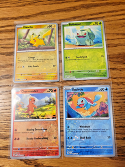 Costco Promo Set of 4 - Pokemon 151 Pikachu, Charmander, Bulbasaur, Squirtle - Image 1