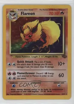 Flareon Holo Pokemon Jungle #3 1999 - Image 1