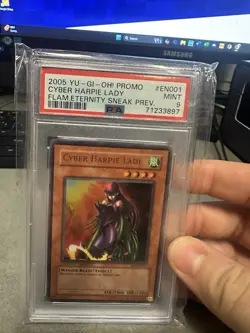 2005 Yu-Gi-Oh! Cyber Harpie Lady SP1-EN001 Ultra Rare PSA 9 MINT - Image 1