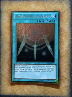 Yugioh Swords of Revealing Light PGLD-EN057 Gold Rare 1st Ed LP - Image 1