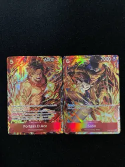 Sabo and Portgas D. Ace Illustration Box Volume 5 Promos OP05-007 & ST15-005 NM - Image 1