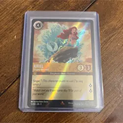 Disney Lorcana Ariel Singing Mermaid Holo Character Card 15/204 4 Cost 3/3 - Image 1