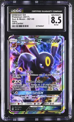 CGC 8.5 Umbreon GX 2017 Sun & Moon 80/149 Holo Pokemon Card - Image 1