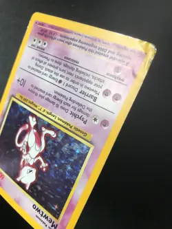 Mewtwo 10/102 BASE set Pokemon holo rare card HP/DMG - Image 3