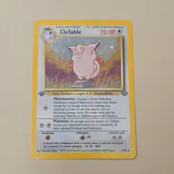 Pokemon Clefable 01/64 Jungle 1st Edition Holo Rare 1999 Trading Card - Image 1