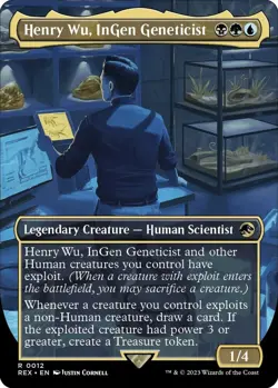 Henry Wu, InGen Geneticist Borderless - REX 0012 NM - MTG Magic - Image 1