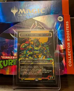 Heroes in a Half Shell (0096) (Borderless) (Pixel Surge Foil) TMNT Magic MTG - Image 1