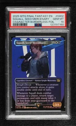 Squall SeeD Mercenary Borderless Foil Magic Final Fantasy PSA 10 GEM MT - Image 1
