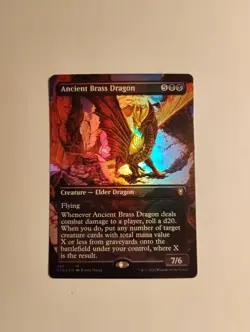 Ancient Brass Dragon (Borderless) Commander Legends Foil - Image 1