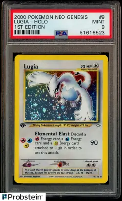 2000 Pokemon Neo Genesis 1st Edition #9 Lugia - Holo PSA 9 MINT - Image 1