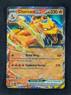 2023 Pokemon CHARIZARD EX #006/165 Scarlet & Violet 151 Double Rare English - Image 1