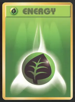 Japanese Pokemon TCG | Grass Energy | Non Holo | Base Set | Moderately Played - Image 2