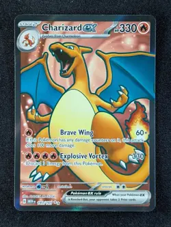 2023 Pokemon CHARIZARD EX #183/165 Scarlet & Violet 151 Ultra Rare English - Image 1