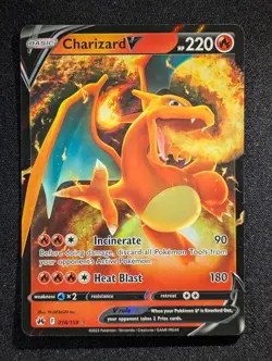 2023 Pokemon CHARIZARD V #018/159 Crown Zenith Full Art Ultra Rare English - Image 1