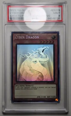 2022 YU-GI-OH! GHOSTS FROM THE PAST 2ND HAUNTING Cyber Dragon GHOST RARE PSA 9 - Image 1