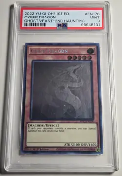 2022 YU-GI-OH! GHOSTS FROM THE PAST 2ND HAUNTING Cyber Dragon GHOST RARE PSA 9 - Image 5