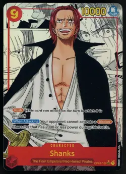 2022 One Piece OP01 EN Manga Alternate Art #120 Shanks - Image 1