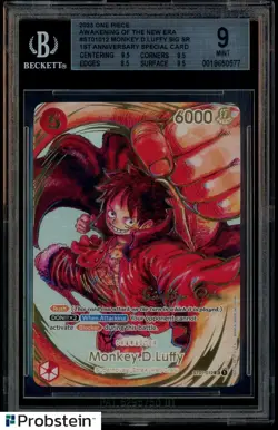2023 One Piece OPCG Awakening New Era Signed ST01012 Monkey D. Luffy BGS 9 - Image 1