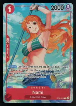 2022 One Piece OP01-Alternate Art #016 Nami Pre-Errata - Image 1