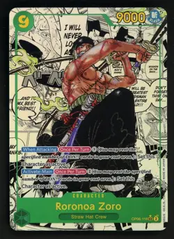 2024 One Piece OP06 EN Manga Alternate Art #118 Roronoa Zoro - Image 1