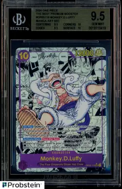 2024 One Piece The Best Premium Bstr OP05119 Monkey D Luffy Manga SEC BGS 9.5. - Image 1