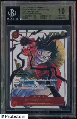 2025 One Piece Monkey.D.Luffy 3rd Ann. Event Winner Prize Promo ST01-012 BGS 10 - Image 1