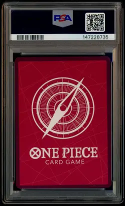 2022 One Piece OP01 EN Alternate Art Pre-Errata Alpha #002 Trafalgar Law PSA 10 - Image 3