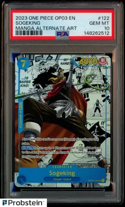 2023 One Piece OP03 EN Manga Alternate Art #122 Sogeking PSA 10 GEM MINT - Image 1