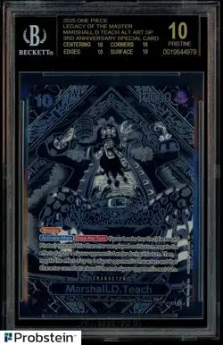 One Piece Marshall.D.Teach 3rd Ann Special Silver OP09-093 BGS 10 BLACK LABEL - Image 1