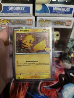 Pokemon Pikachu 151 Holo Card 051/162 Random Spark 70 HP Basic - Image 1