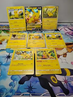 Pokemon TCG Bulk Card Lot Of 8 (NEAR MINT) Pikachu - Image 1