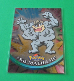 Pokemon Topps Holo #68 Machamp TV Animation Edition Blue Logo Card - Image 1