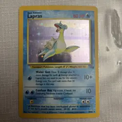 Lapras 10/62 Fossil Set Rare Holo Pokemon Card 1999 WOTC - NM/LP CLEAN HOLO+ - Image 1