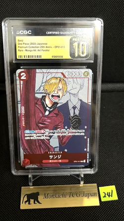 CGC PRISTINE 10 Sanji OP01-013 Promo 25th Anniversary Edition ONE PIECE Card - Image 1