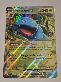 Venusaur ex 003/165 Scarlet & Violet 151 Double Rare Holo Pokemon TCG Card NM - Image 1