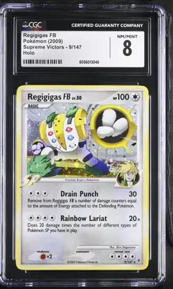CGC 8 Regigigas FB 2009 Supreme Victors 9/147 Holo Pokemon Card - Image 1