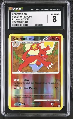CGC 8 Charmeleon 2009 Arceus 35/99 Reverse Holo Pokemon Card - Image 1