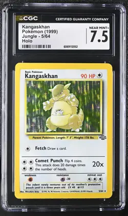 CGC 7.5 Kangaskhan 1999 Jungle 5/64 Holo Pokemon Card - Image 1