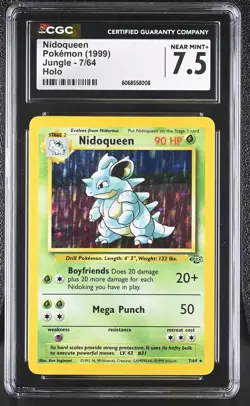 CGC 7.5 Nidoqueen 1999 Jungle 7/64 Holo Pokemon Card - Image 1