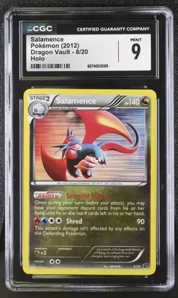CGC 9 MINT Salamence 2012 Dragon Vault 8/20 Holo Pokemon Card - Image 1