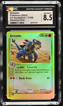 CGC 8.5 Armaldo 2003 EX Sandstorm 1/100 Reverse Holo Pokemon Card - Image 1