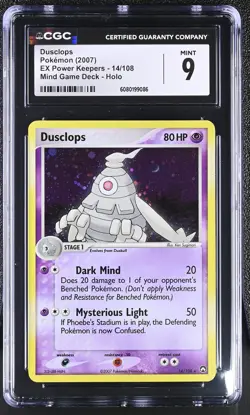 CGC 9 MINT Dusclops 2007 EX Power Keepers 14/108 Holo Pokemon Card - Image 1
