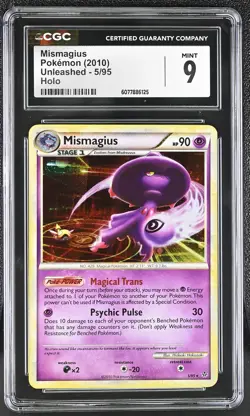 CGC 9 MINT Mismagius 2010 Unleashed 5/95 Holo Pokemon Card - Image 1