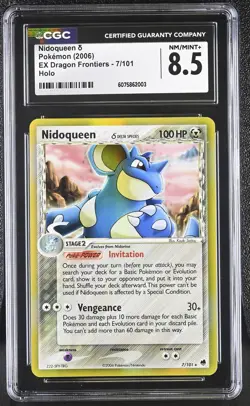 CGC 8.5 Nidoqueen 2006 EX Dragon Frontiers 7/101 Holo Pokemon Card - Image 1